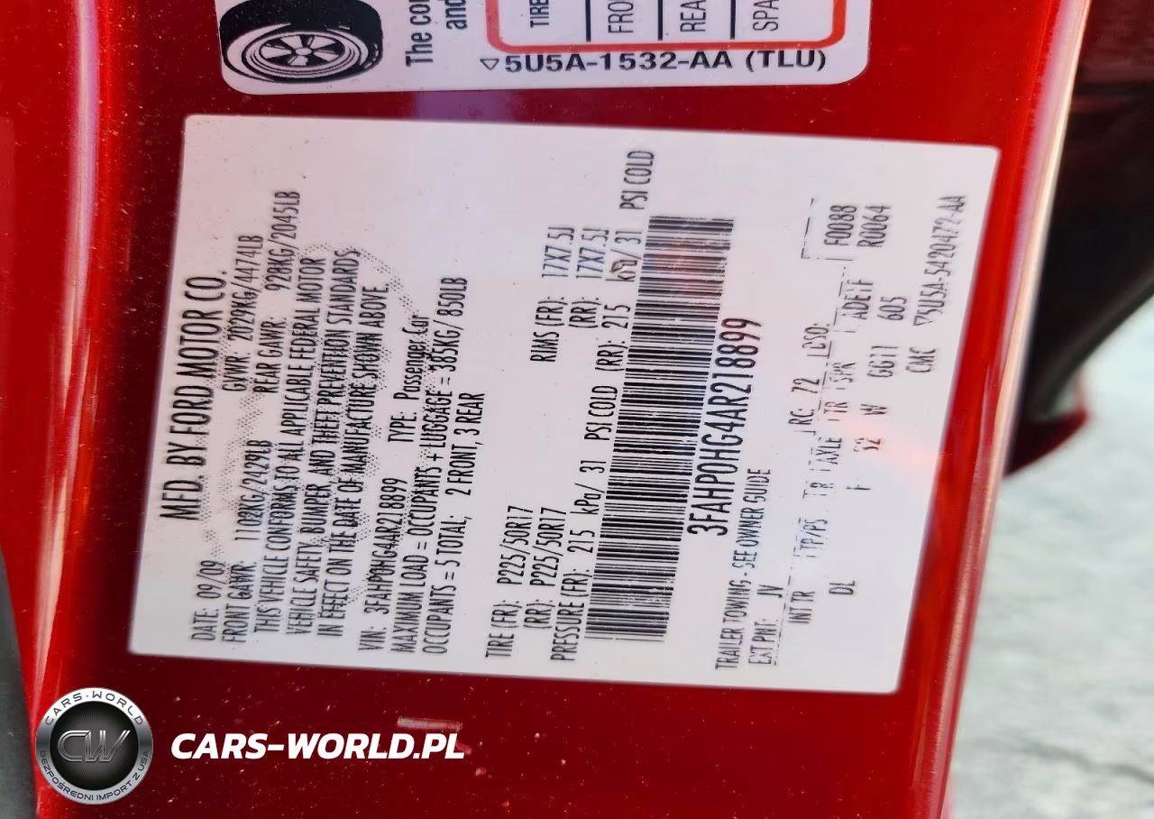 2010 Ford Fusion Se VIN:3FAHP0HG4AR218899 - 12