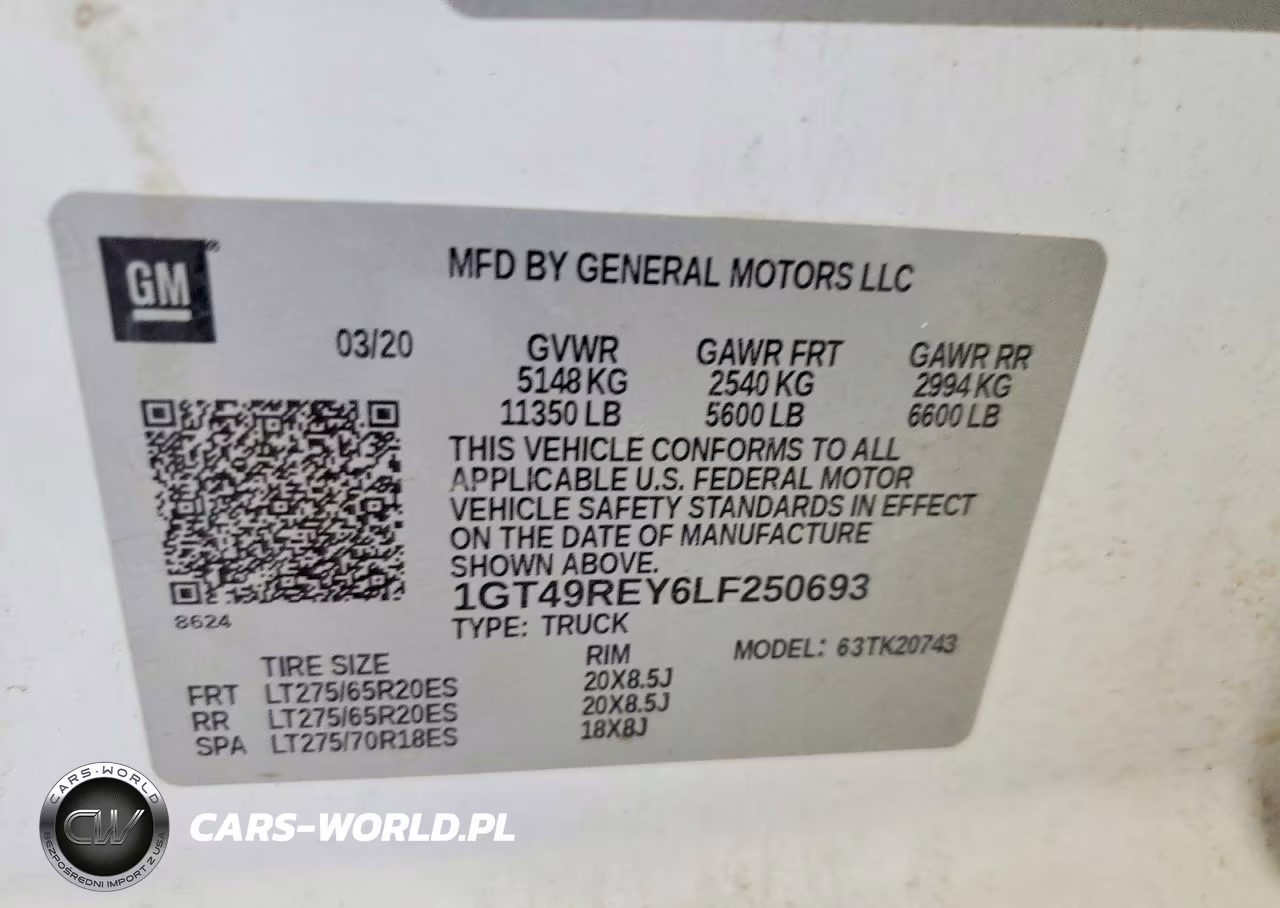 2020 GMC Sierra K2500 Denali VIN:1GT49REY6LF250693 - 12