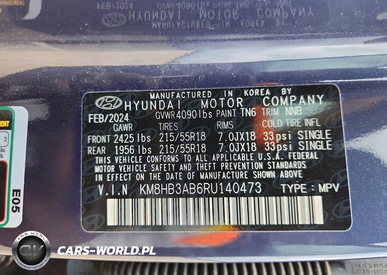 2024 Hyundai Kona Sel VIN:KM8HB3AB6RU140473 - 13