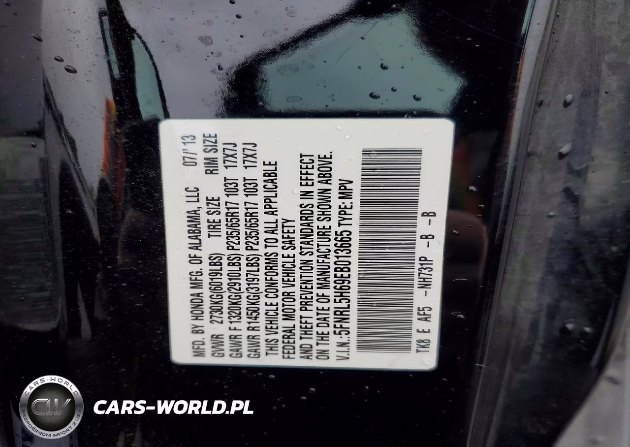 2014 Honda Odyssey Exl VIN:5FNRL5H69EB013665 - 14