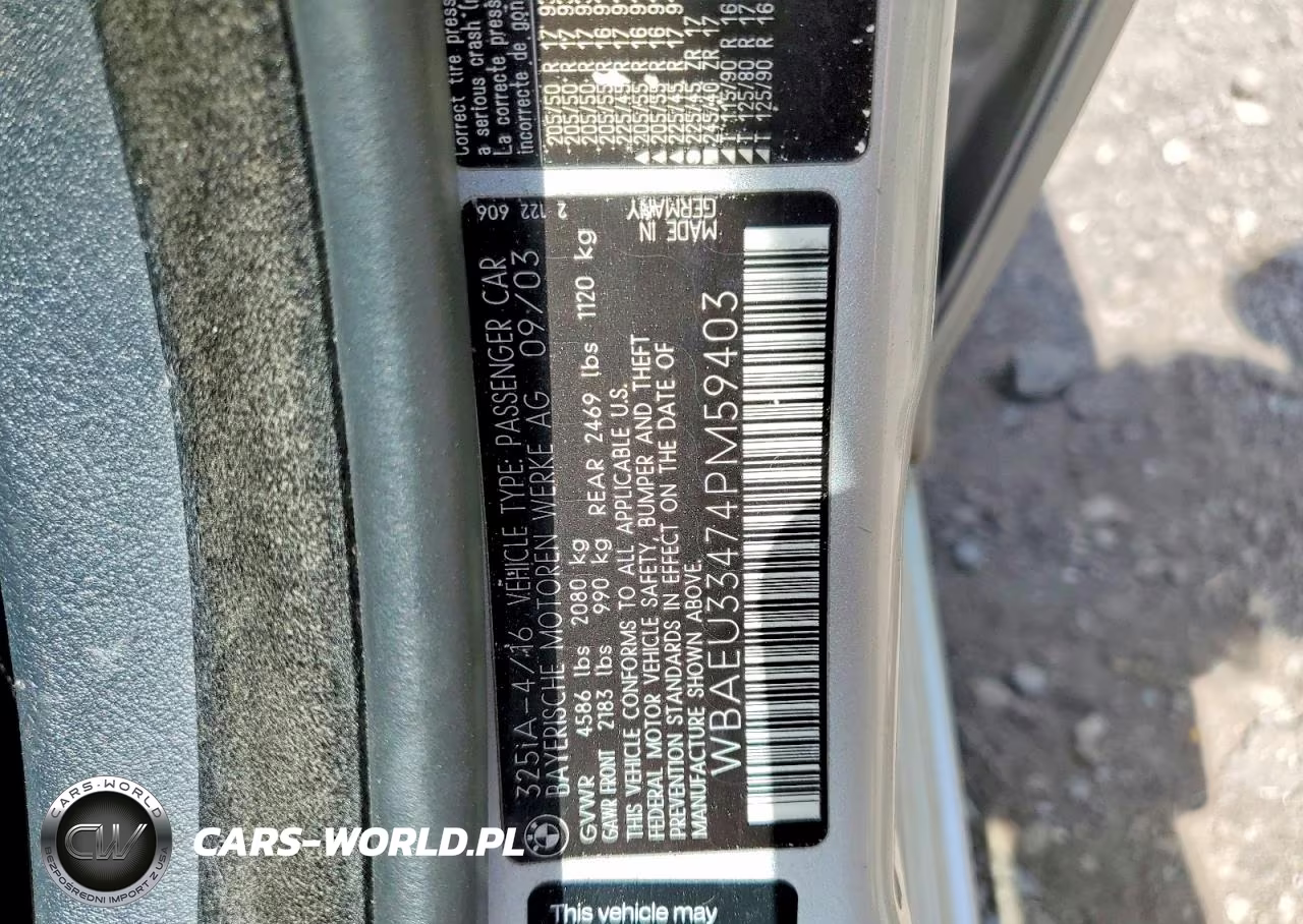 2004 BMW 325 Xi VIN:WBAEU33474PM59403 - 12