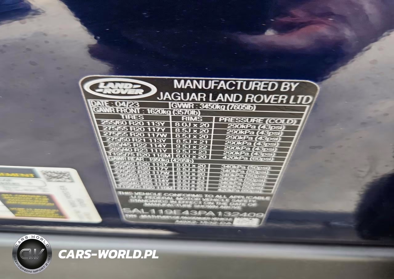 2023 Land Rover Range Rover Sport Autobiography VIN:SAL119E43PA132409 - 13