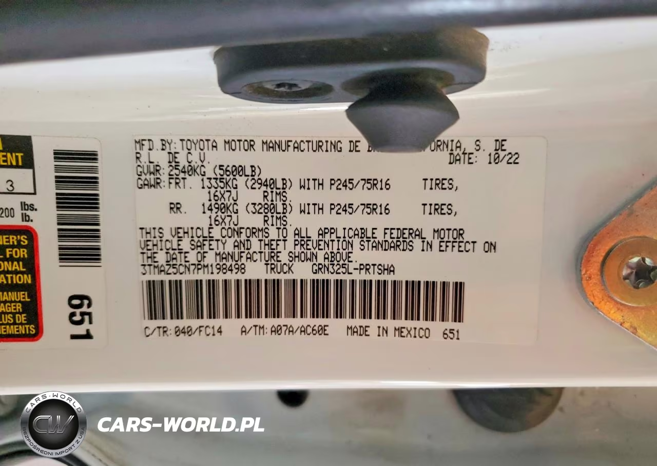 2023 Toyota Tacoma Sr5 V6 VIN:3TMAZ5CN7PM198498 - 12
