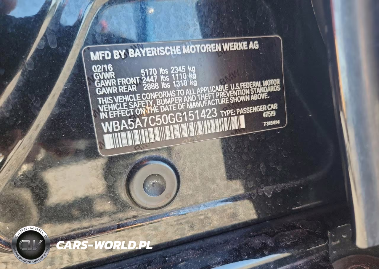 2016 BMW 528 Xi VIN:WBA5A7C50GG151423 - 12