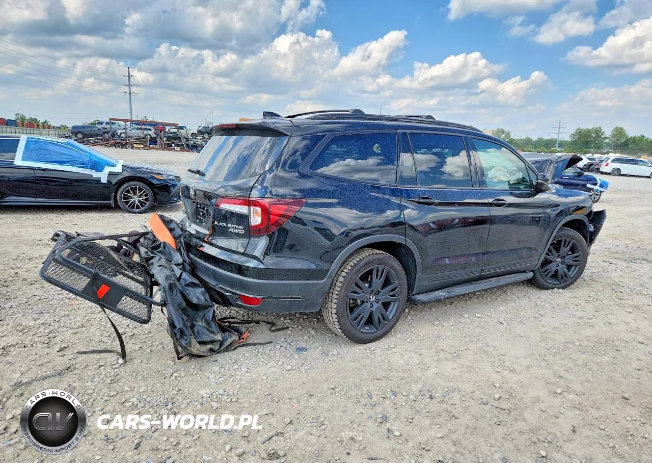 2022 Honda Pilot Black VIN:5FNYF6H77NB055110 - 3