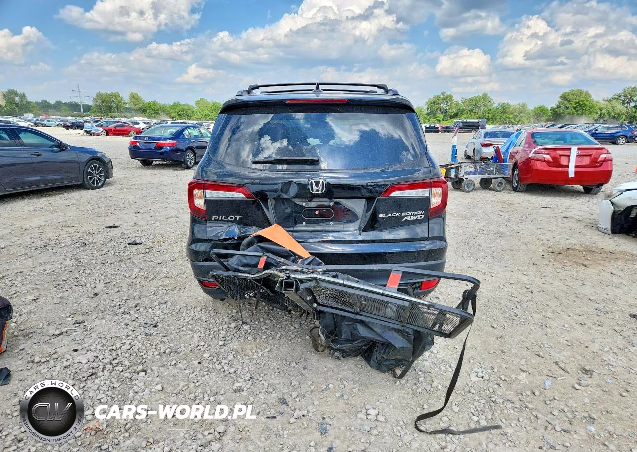 2022 Honda Pilot Black VIN:5FNYF6H77NB055110 - 6