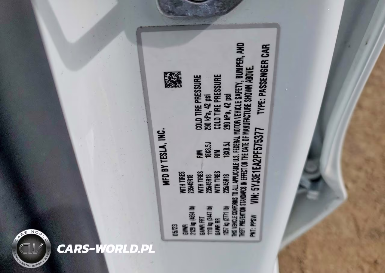2023 Tesla Model 3 VIN:5YJ3E1EA2PF575377 - 12