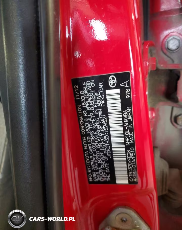 2012 Toyota Prius C VIN:JTDKDTB30C1524527 - 12