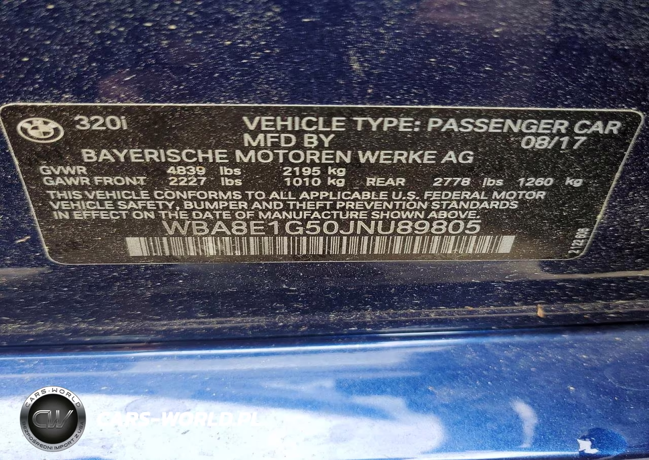 2018 BMW 320 I VIN:WBA8E1G50JNU89805 - 13