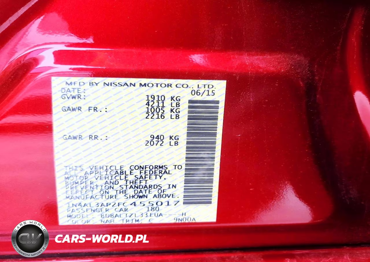 2015 Nissan Altima 2.5 Sl VIN:1N4AL3AP2FC455017 - 12