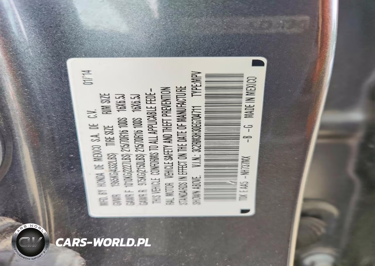 2014 Honda Cr-V Lx VIN:3CZRM3H30EG704711 - 14
