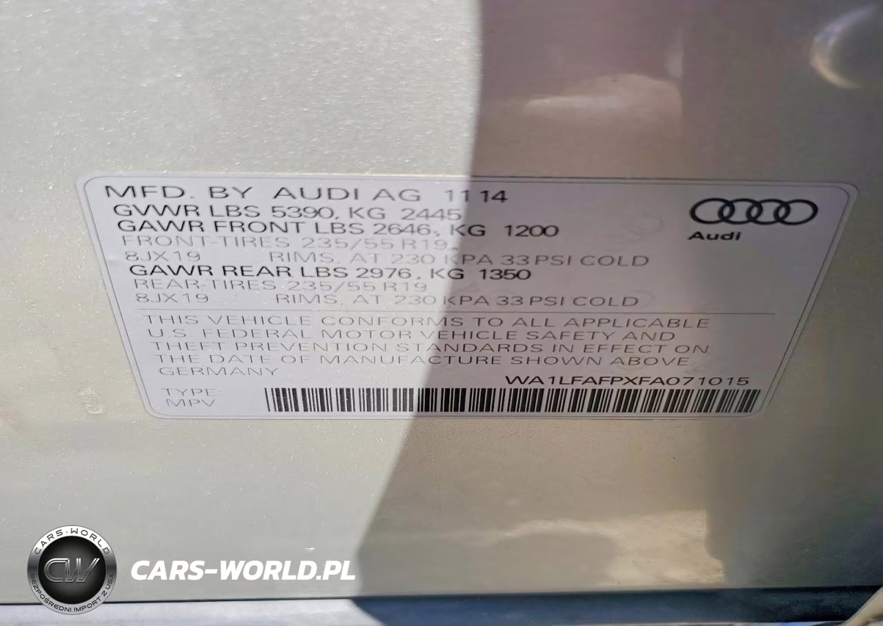 2015 Audi Q5 Premium Plus VIN:WA1LFAFPXFA071015 - 13