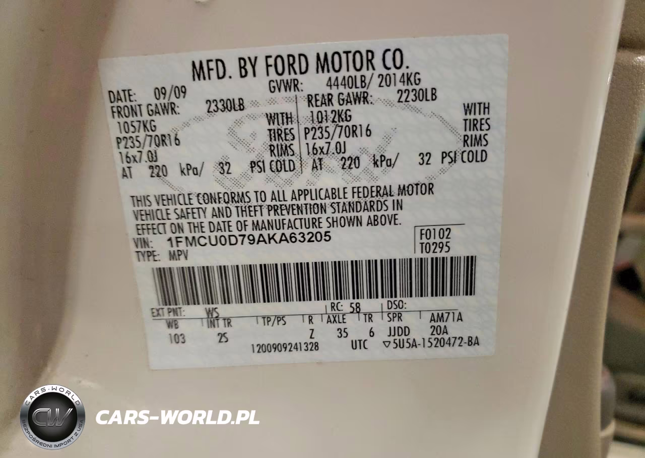 2010 Ford Escape Xlt VIN:1FMCU0D79AKA63205 - 13