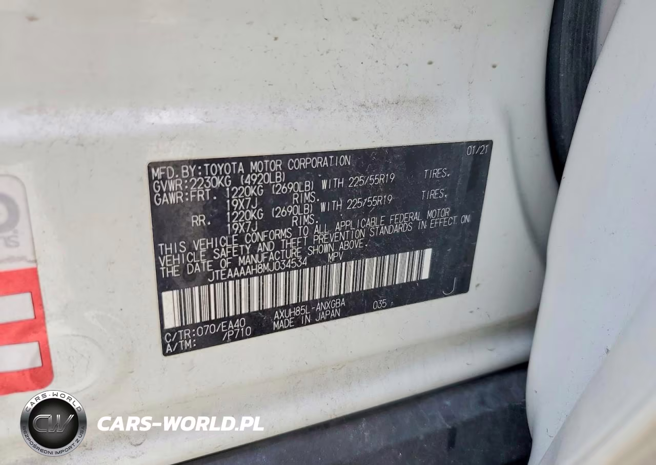 2021 Toyota Venza Xle VIN:JTEAAAAH8MJ034534 - 12