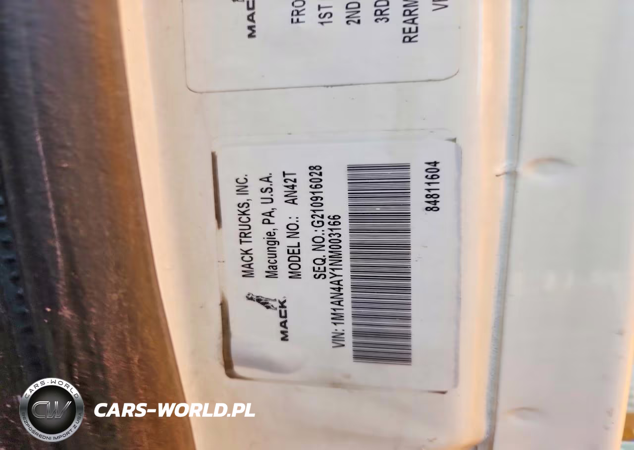2022 Mack Anthem Semi Truck VIN:1M1AN4AY1NM003166 - 10