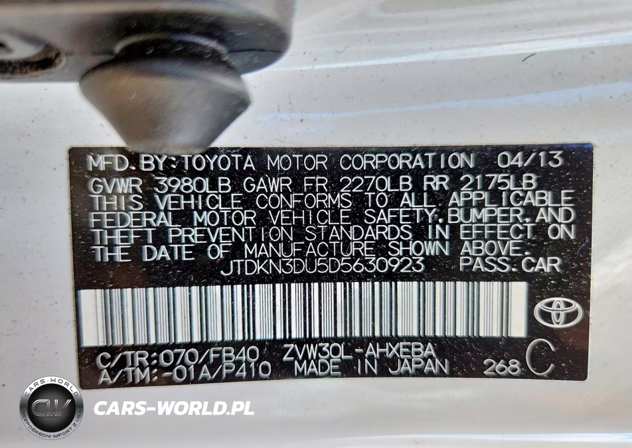 2013 Toyota Prius Three VIN:JTDKN3DU5D5630923 - 12