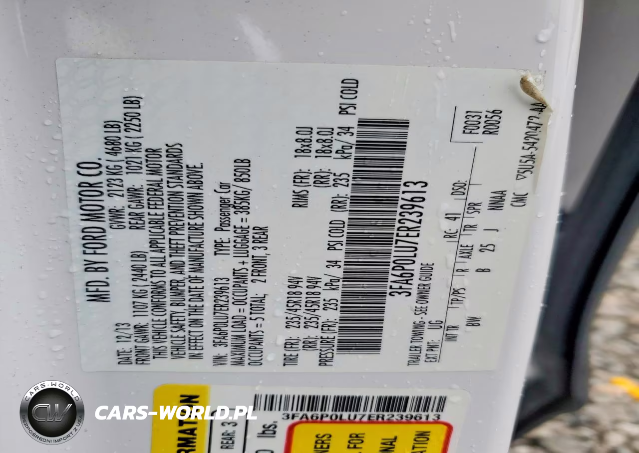 2014 Ford Fusion Se Hybrid VIN:3FA6P0LU7ER239613 - 12