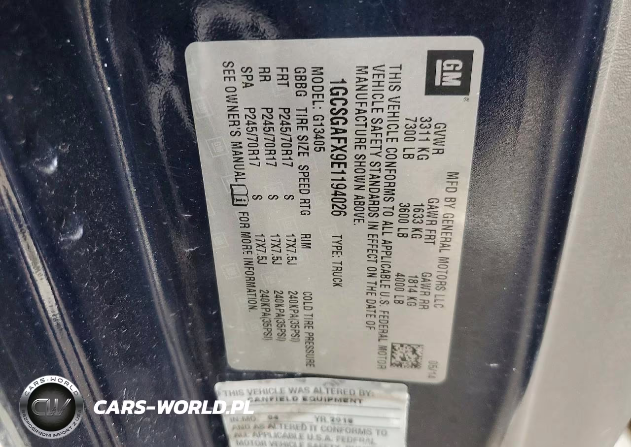2014 Chev Express G1500 VIN:1GCSGAFX9E1194026 - 13