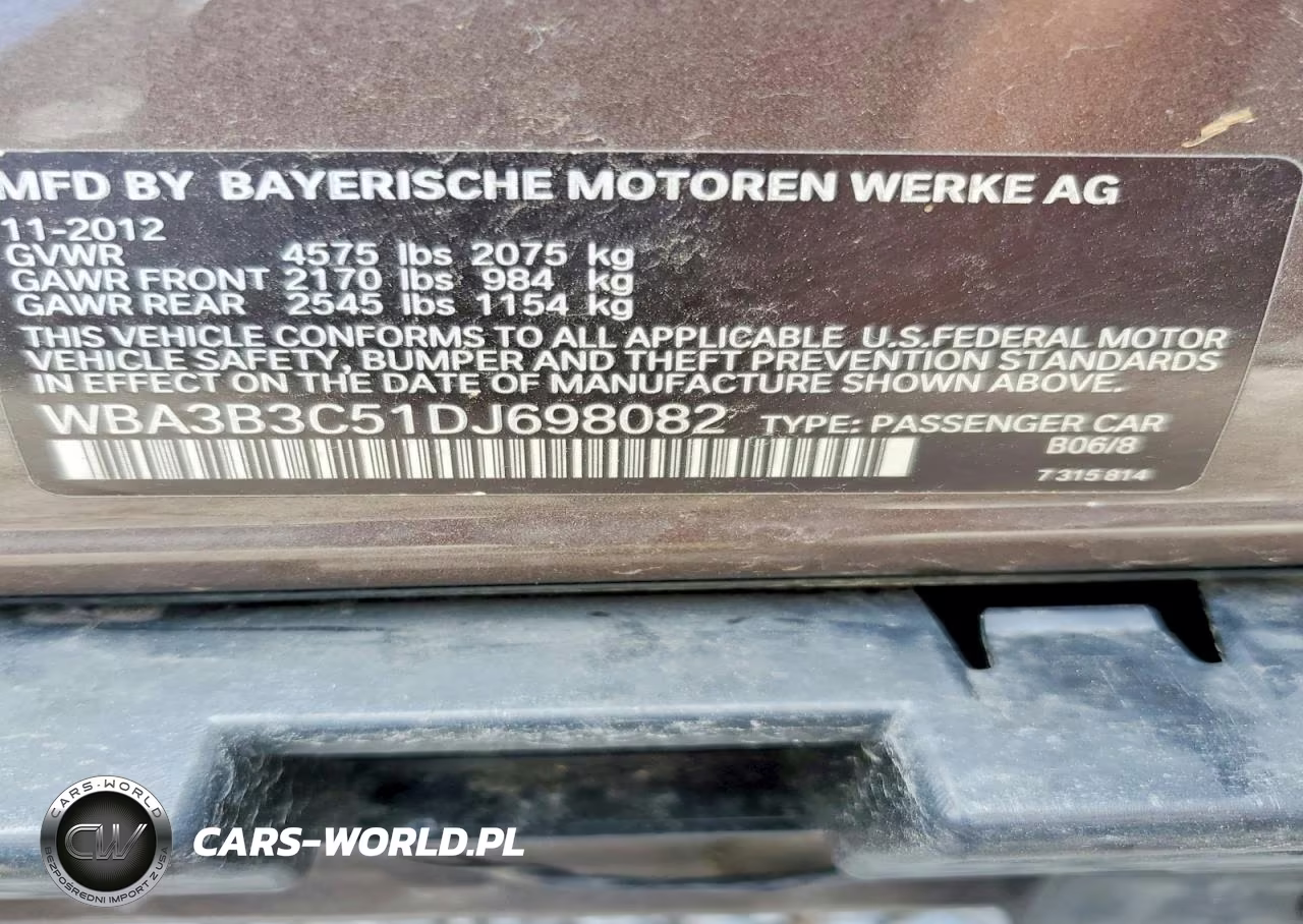 2013 BMW 328 Xi VIN:WBA3B3C51DJ698082 - 13