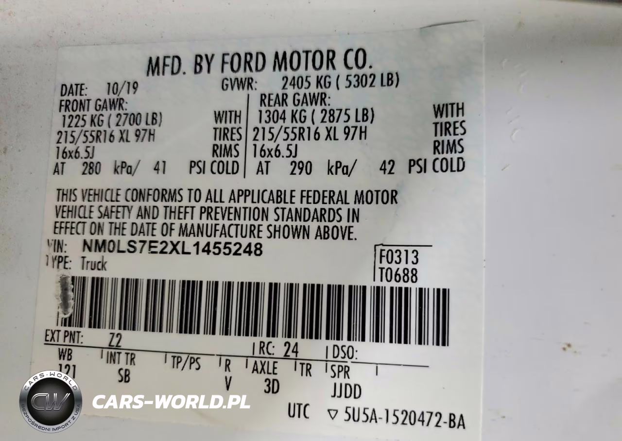 2020 Ford Transit Connect Xl VIN:NM0LS7E2XL1455248 - 14