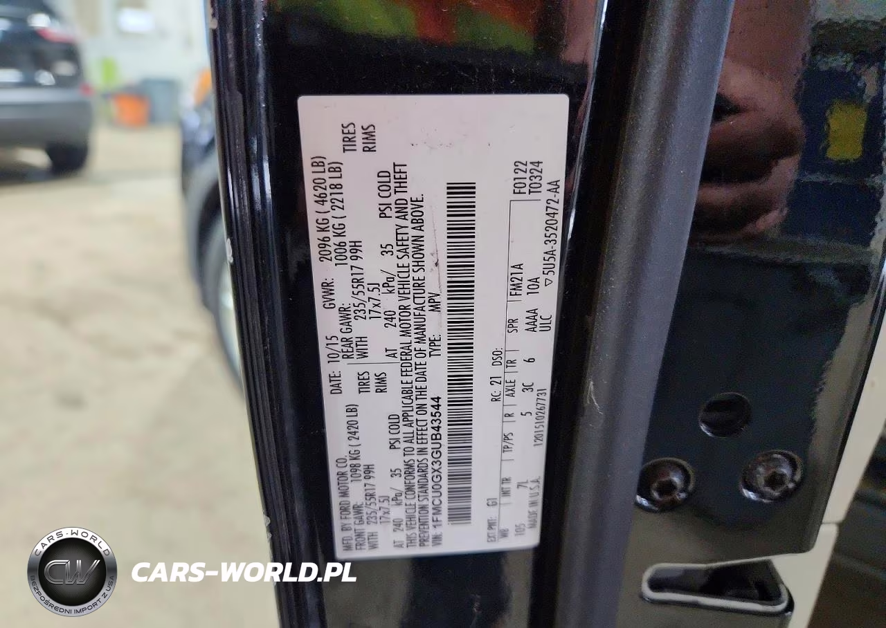 2016 Ford Escape Se VIN:1FMCU0GX3GUB43544 - 13