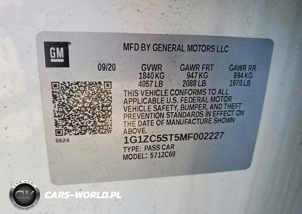 2021 Chevrolet Malibu Ls VIN:1G1ZC5ST5MF002227 - 13