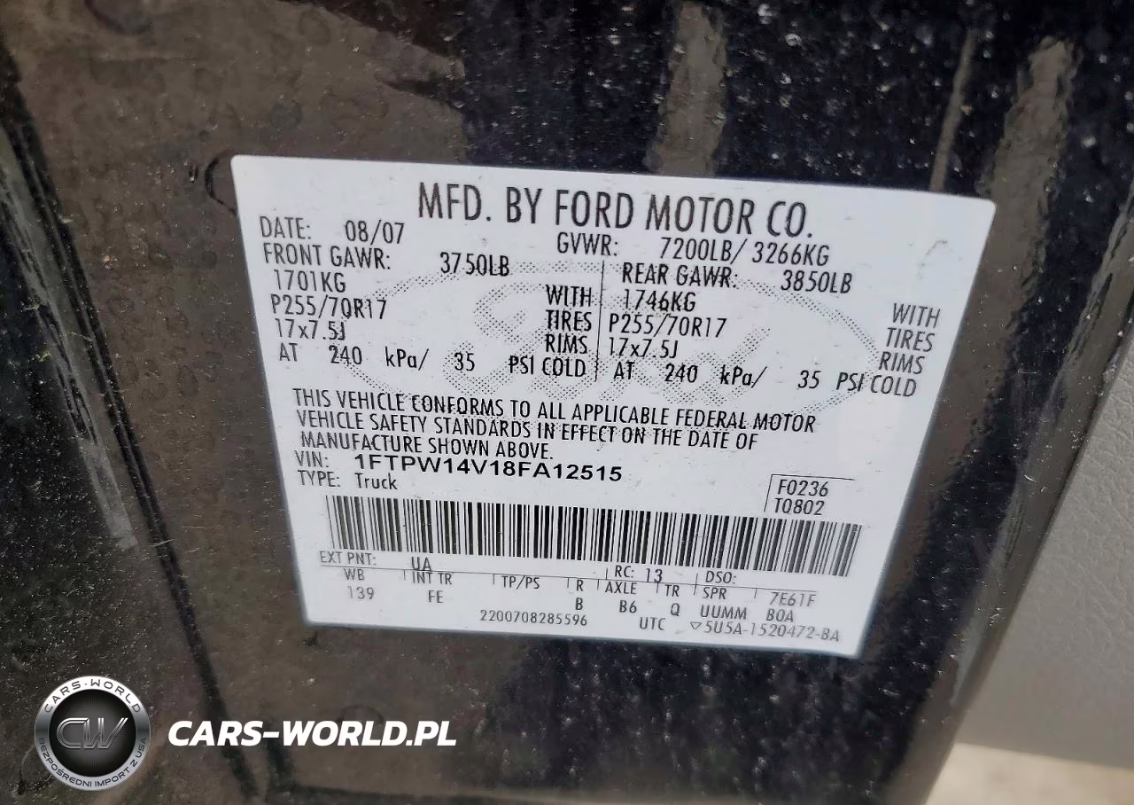 2008 Ford F150 Supercrew VIN:1FTPW14V18FA12515 - 12