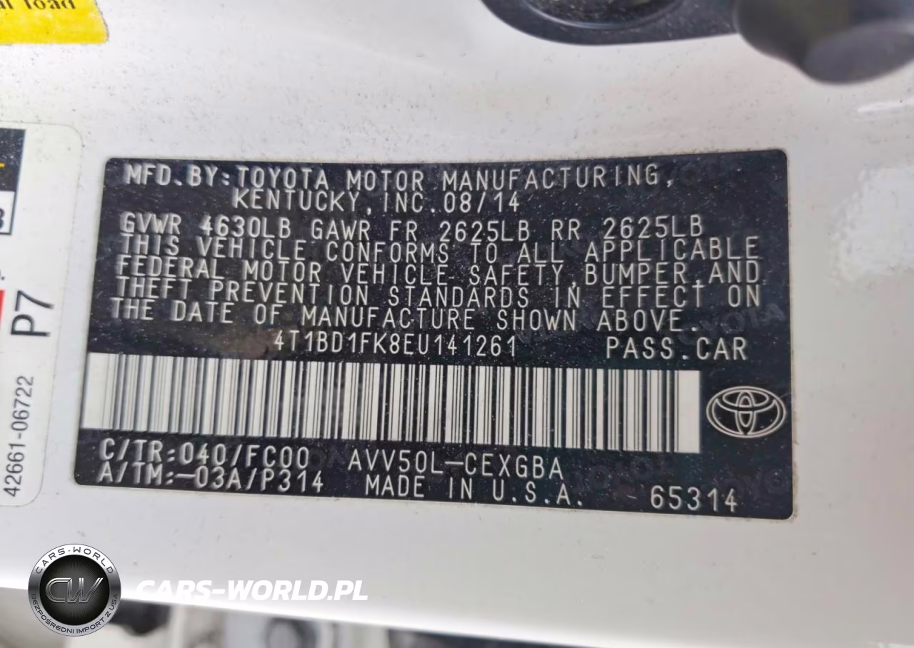 2014 Toyota Camry Hybrid Xle VIN:4T1BD1FK8EU141261 - 12
