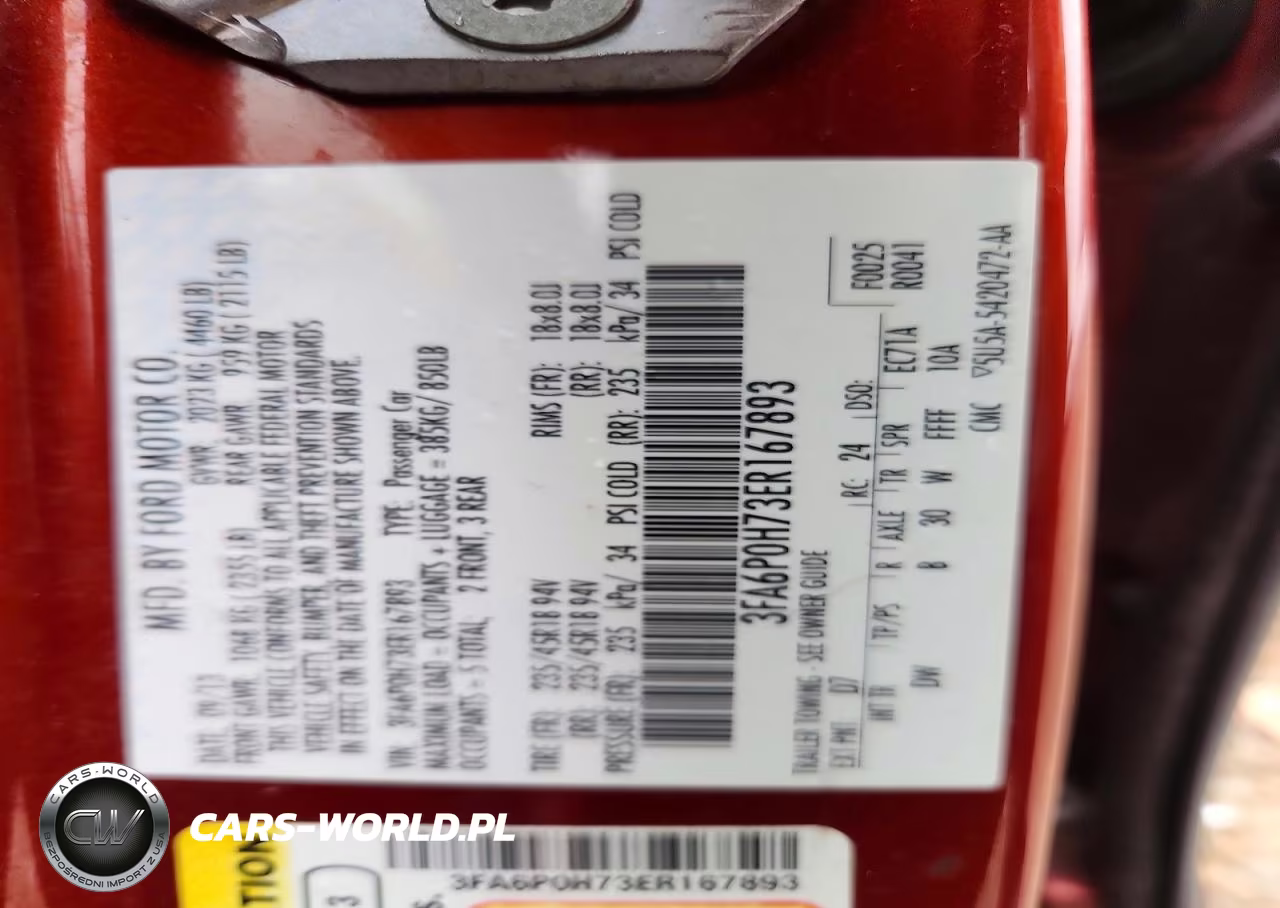 2014 Ford Fusion Se VIN:3FA6P0H73ER167893 - 13