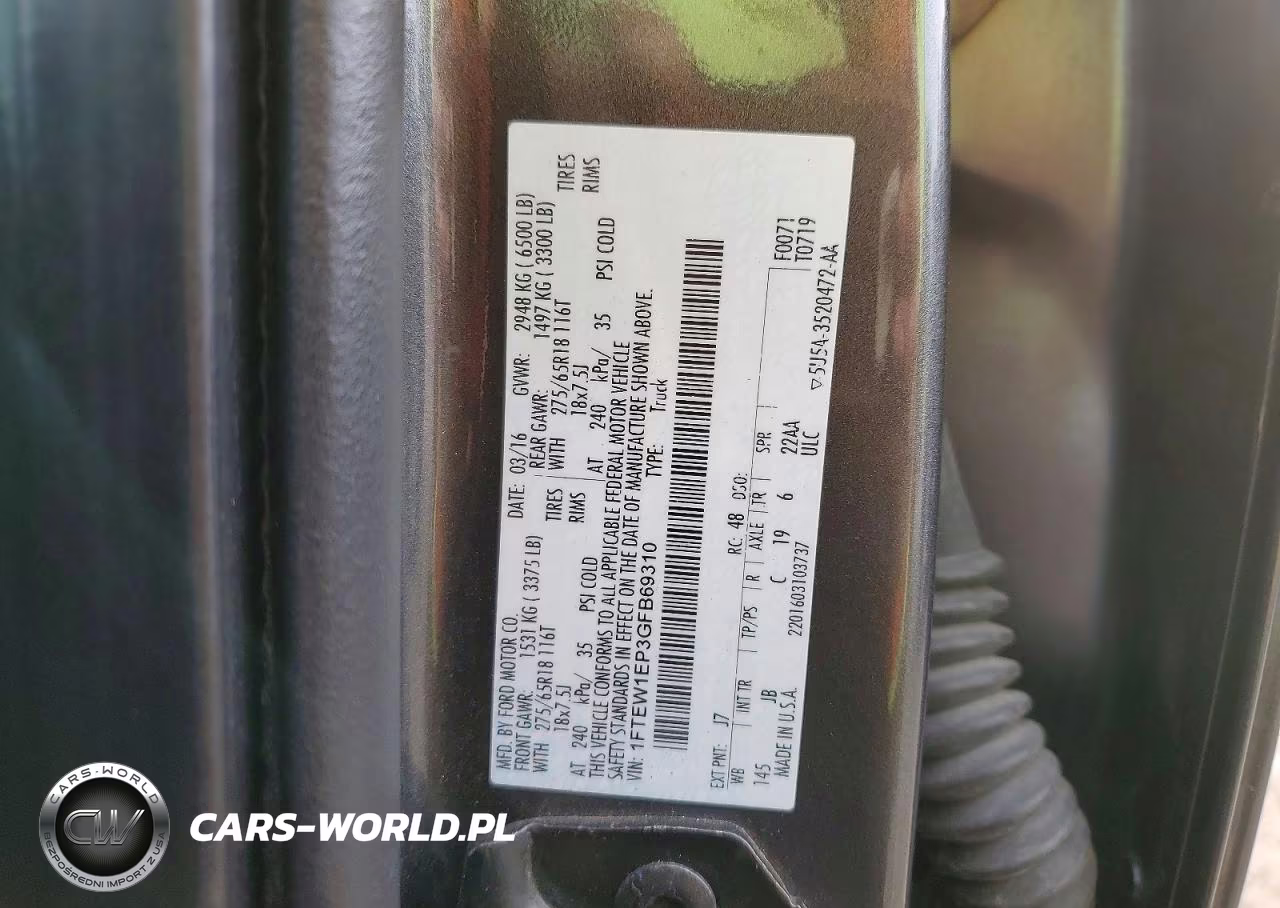 2016 Ford F150 Supercrew VIN:1FTEW1EP3GFB69310 - 12