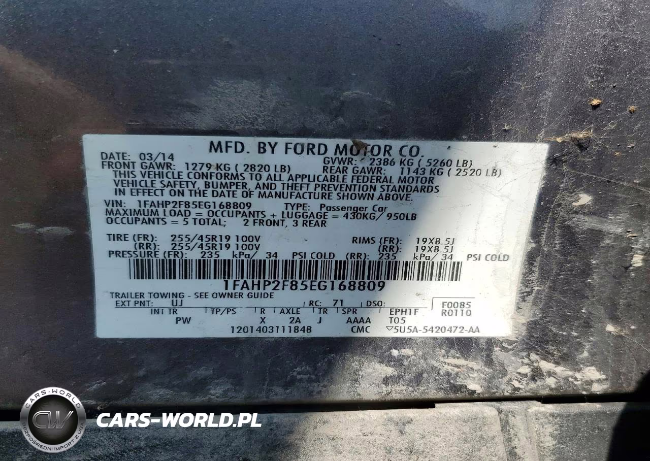 2014 Ford Taurus Limited VIN:1FAHP2F85EG168809 - 12