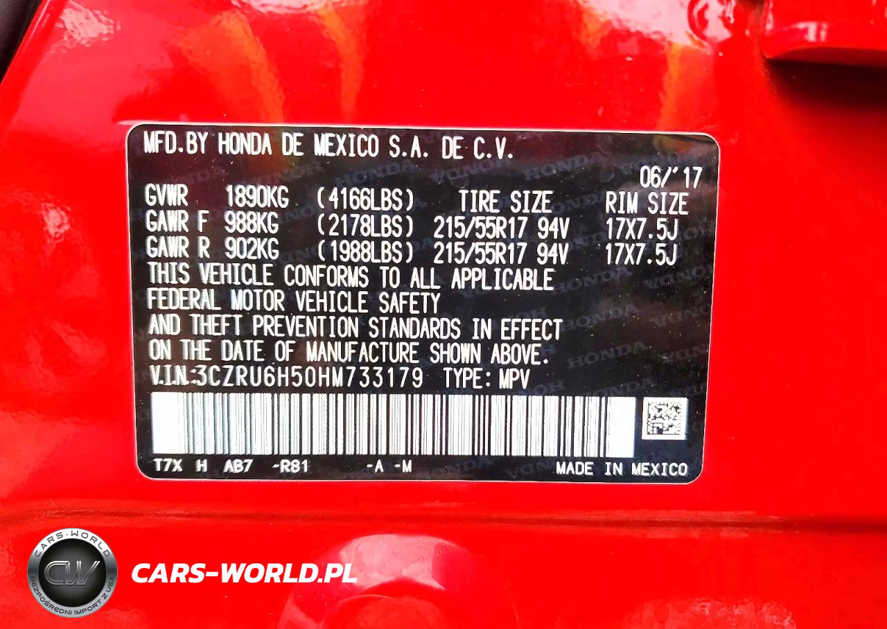 2017 Honda Hr-V Ex VIN:3CZRU6H50HM733179 - 13