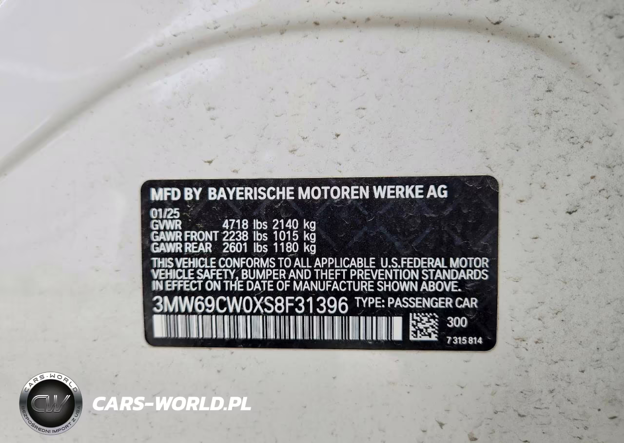 2025 BMW 330I VIN:3MW69CW0XS8F31396 - 12