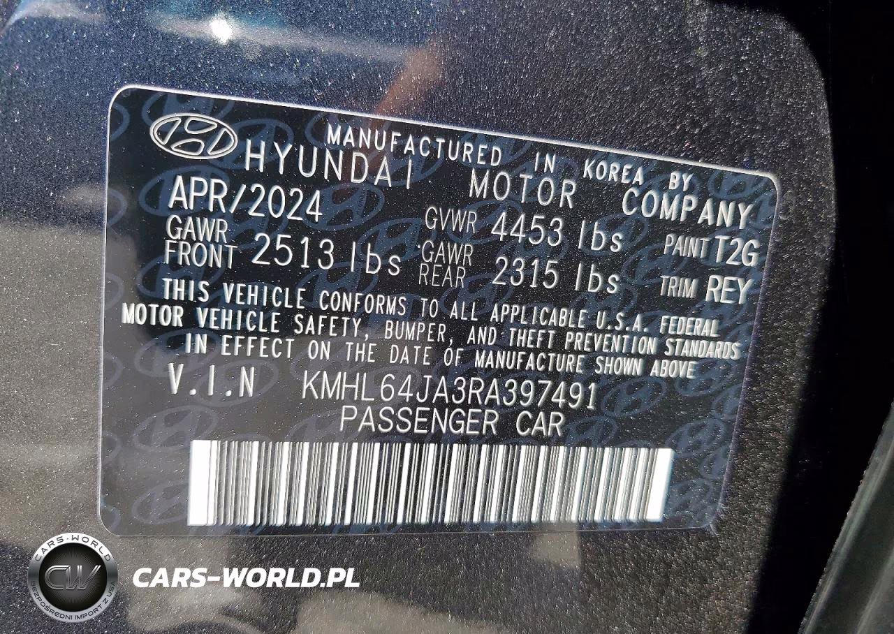 2024 Hyundai Sonata Sel VIN:KMHL64JA3RA397491 - 12