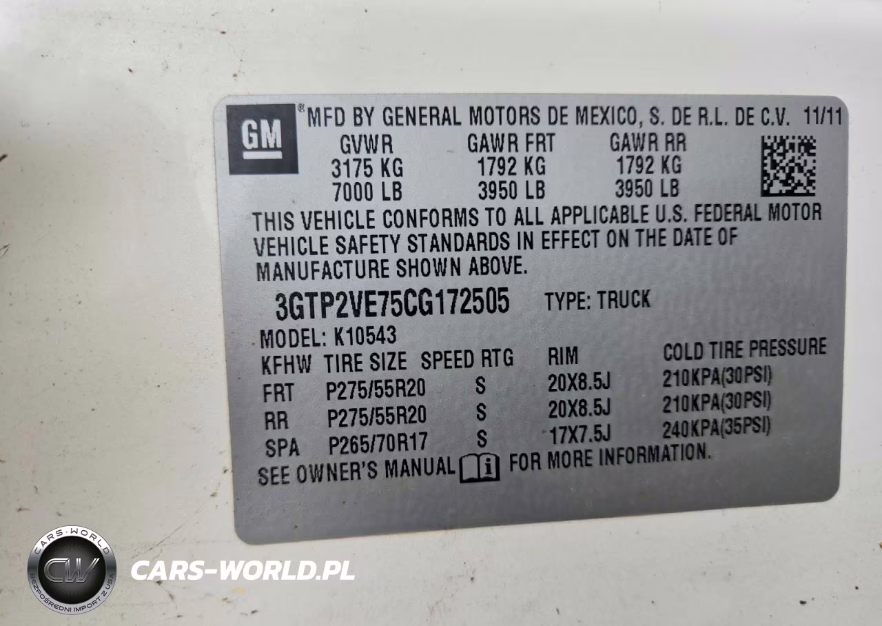 2012 GMC Sierra K1500 Sle VIN:3GTP2VE75CG172505 - 12