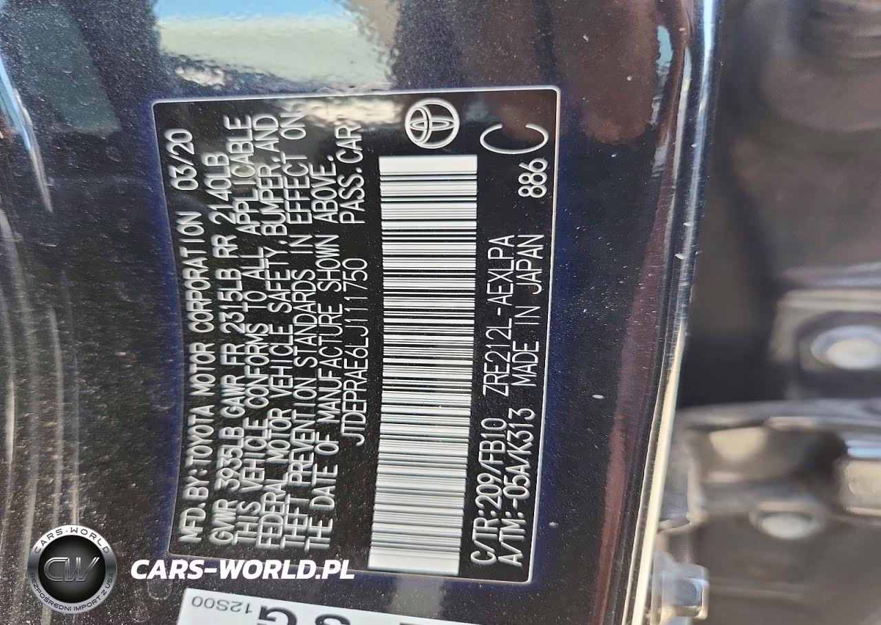 2020 Toyota Corolla Le VIN:JTDEPRAE6LJ111750 - 12