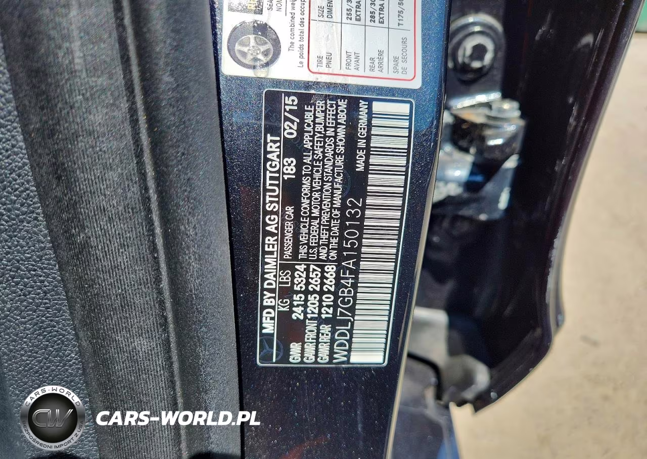 2015 MERCEDES-BENZ CLS 63 AMG S-MODEL VIN:WDDLJ7GB4FA150132 - 12