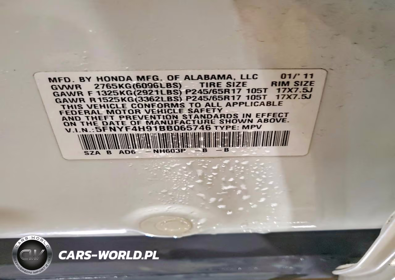 2011 Honda Pilot Touring VIN:5FNYF4H91BB065746 - 13