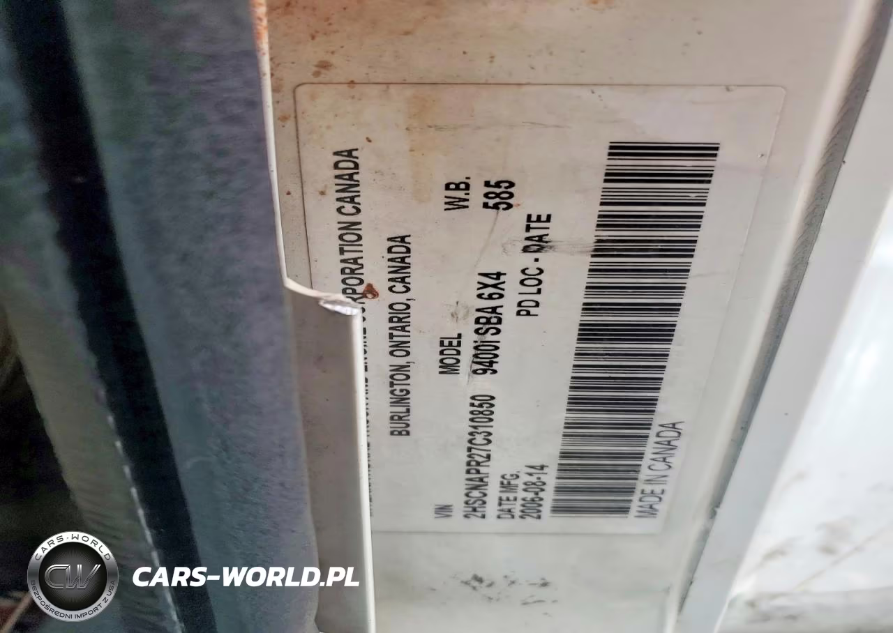 2007 International 9400I Semi Truck VIN:2HSCNAPR27C310850 - 10