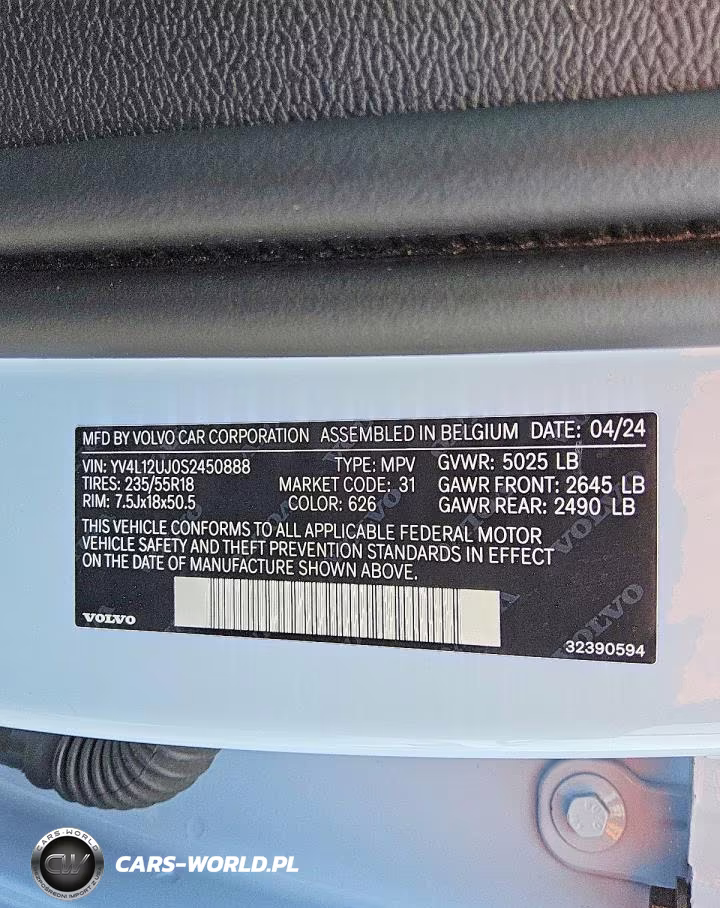 2025 Volvo Xc40 Core VIN:YV4L12UJ0S2450888 - 5