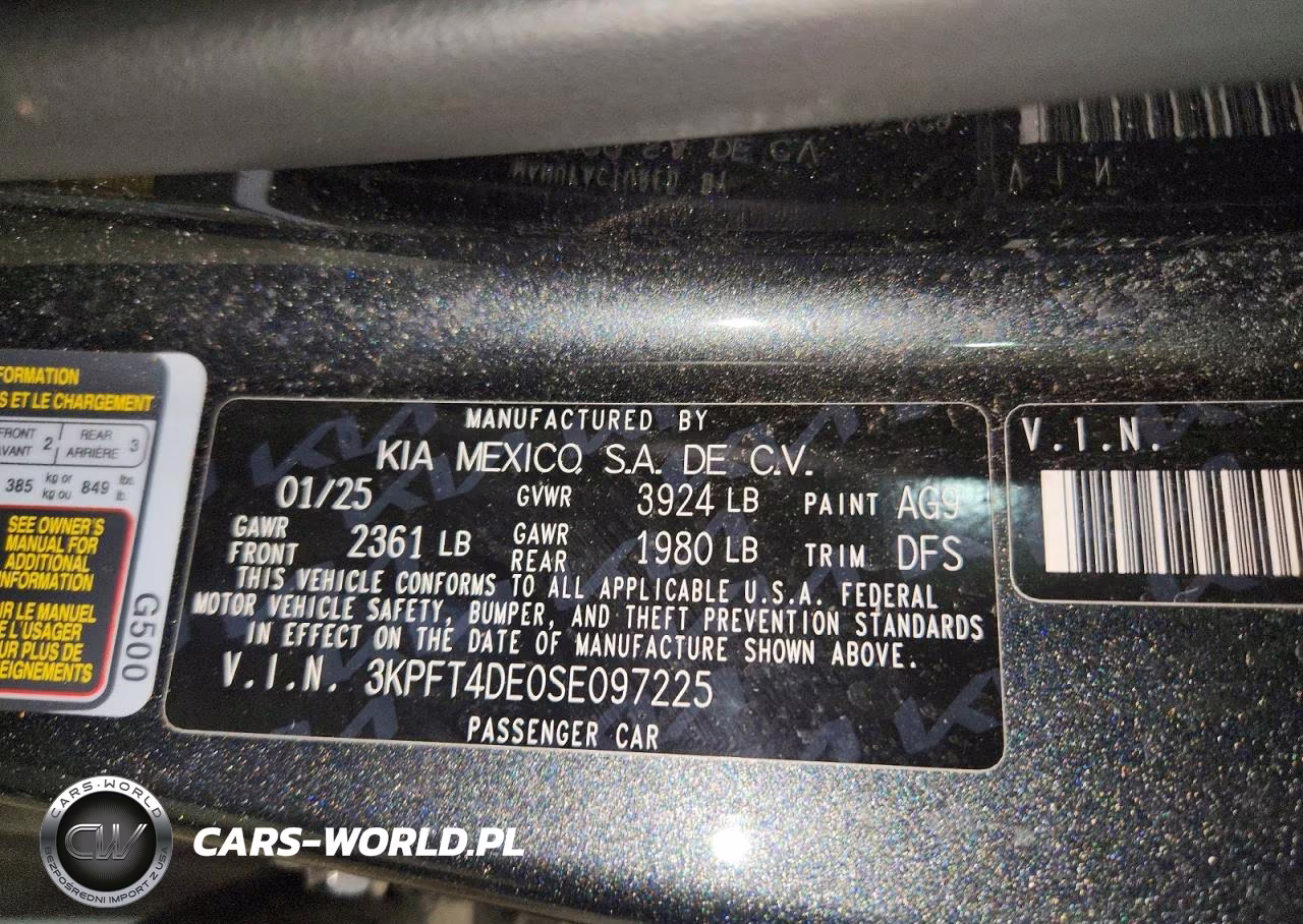 2025 Kia K4 Lxs VIN:3KPFT4DE0SE097225 - 12