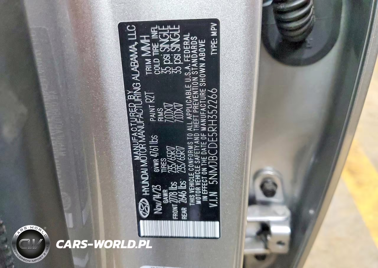 2024 Hyundai Tucson Sel VIN:5NMJBCDE5RH352266 - 13