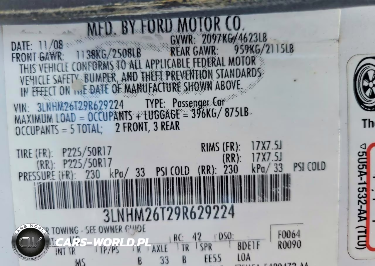 2009 Lincoln Mkz VIN:3LNHM26T29R629224 - 12