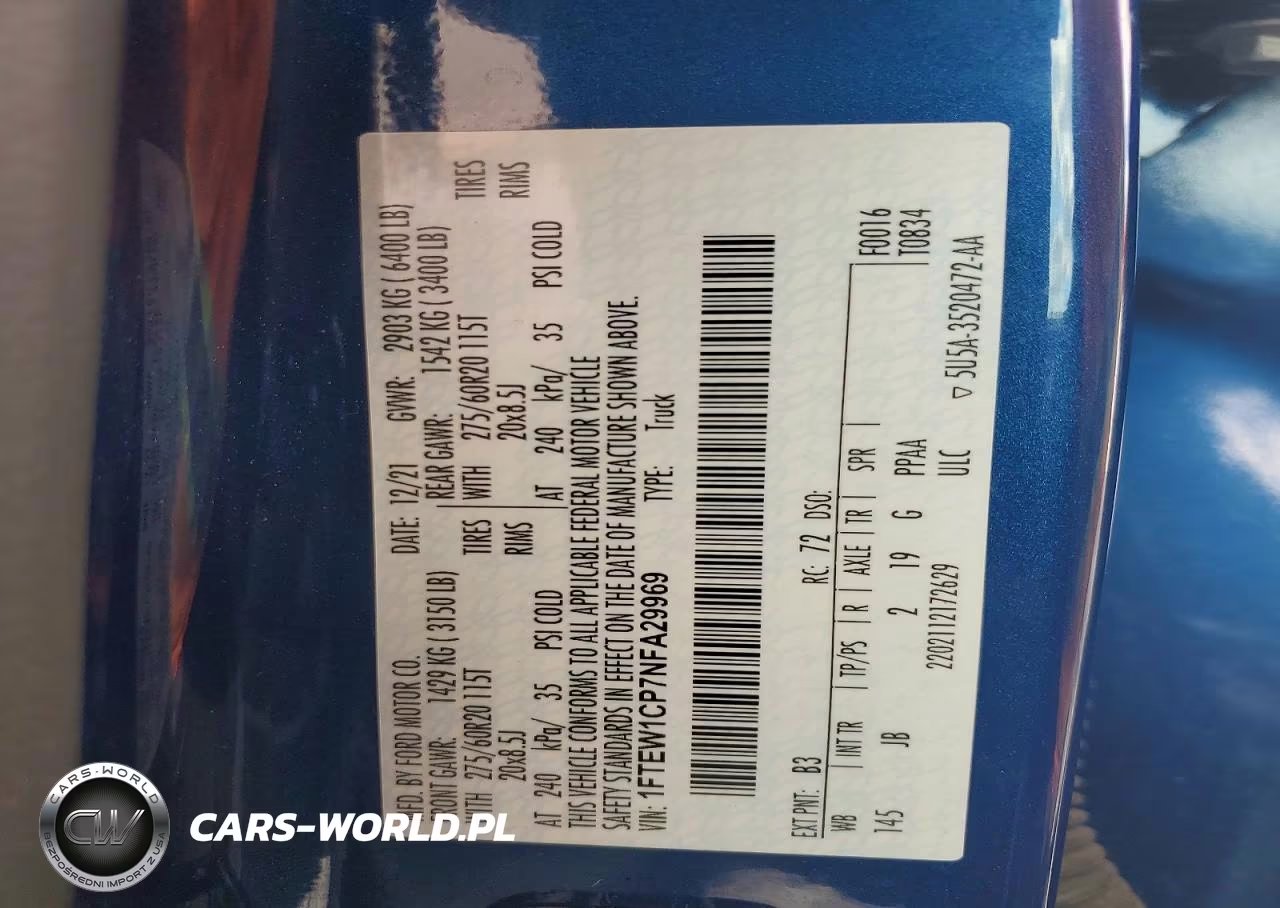 2022 Ford F150 Supercrew VIN:1FTEW1CP7NFA29969 - 12