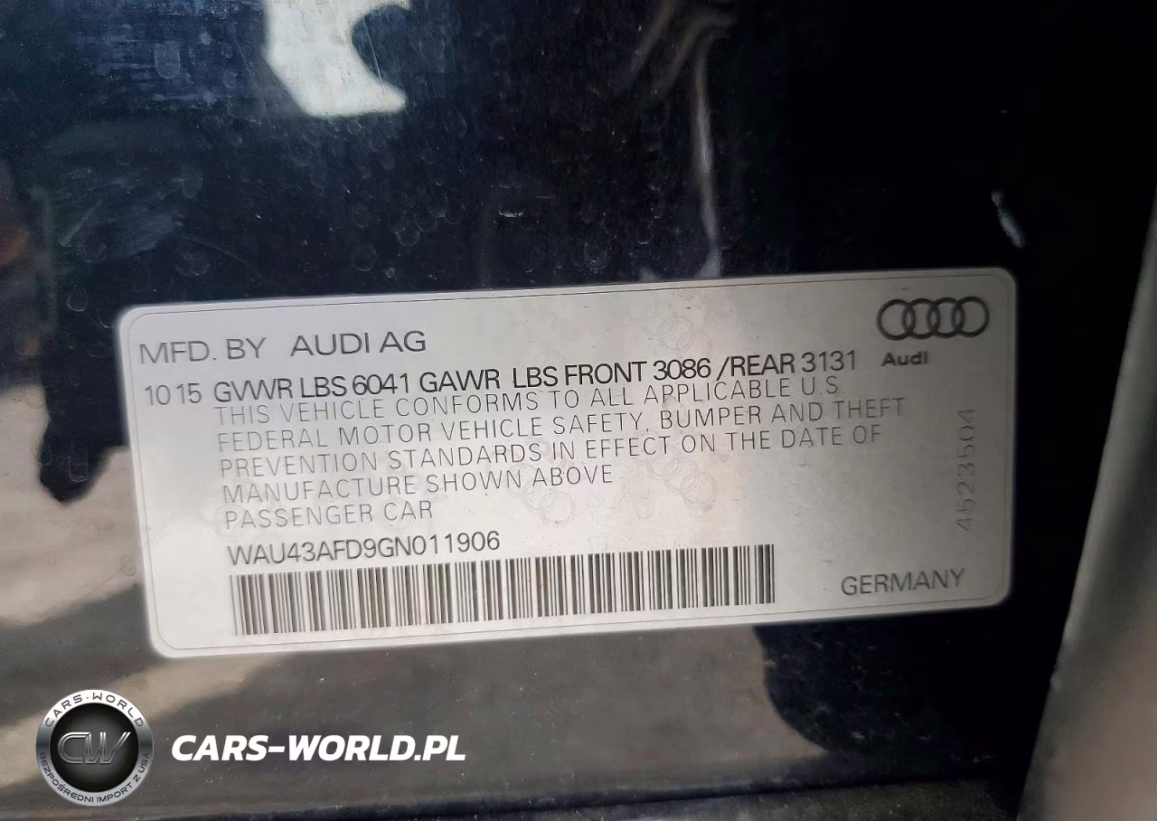 2016 Audi A8 L Quattro VIN:WAU43AFD9GN011906 - 12