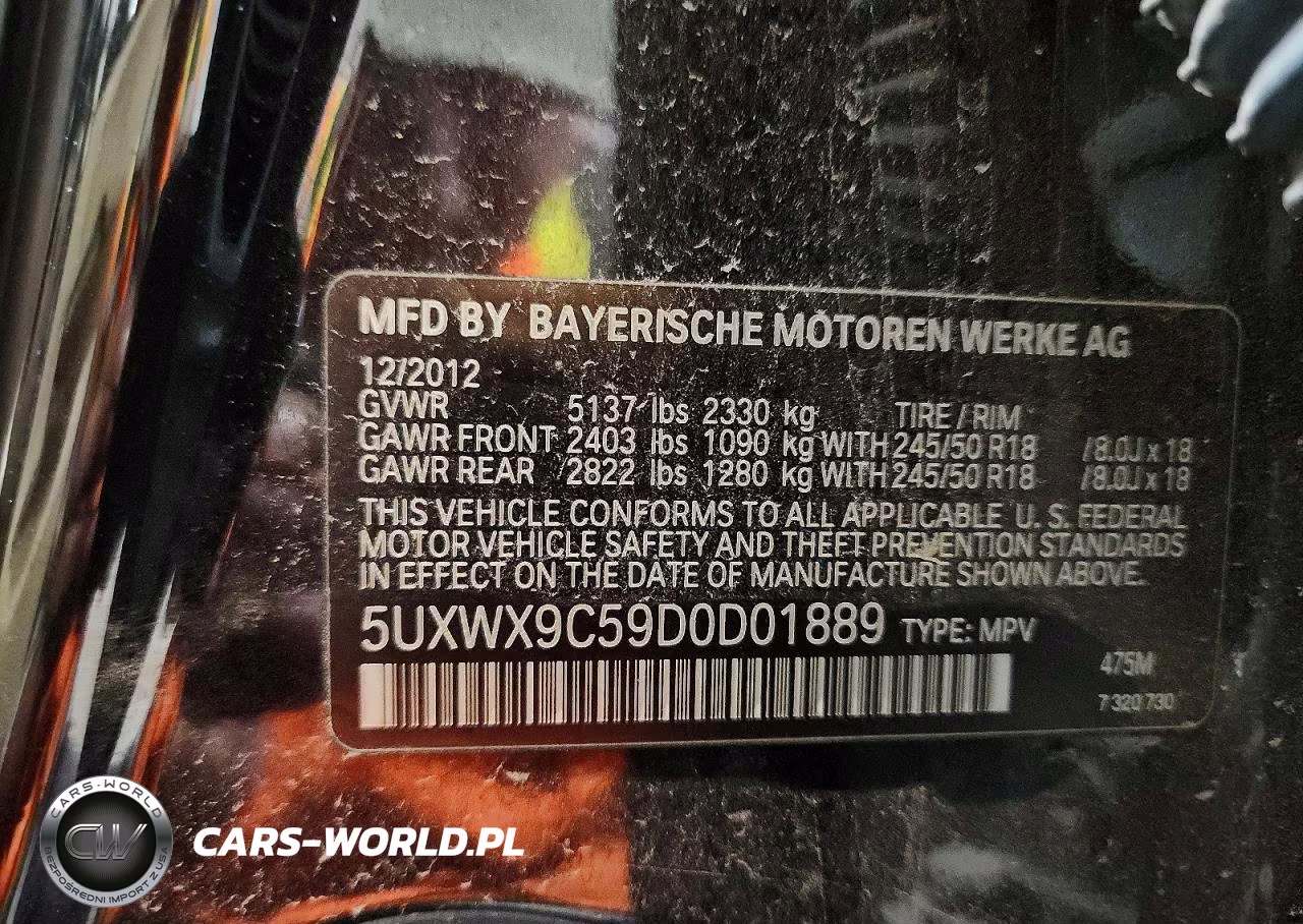 2013 BMW X3 xDrive28I VIN:5UXWX9C59D0D01889 - 13
