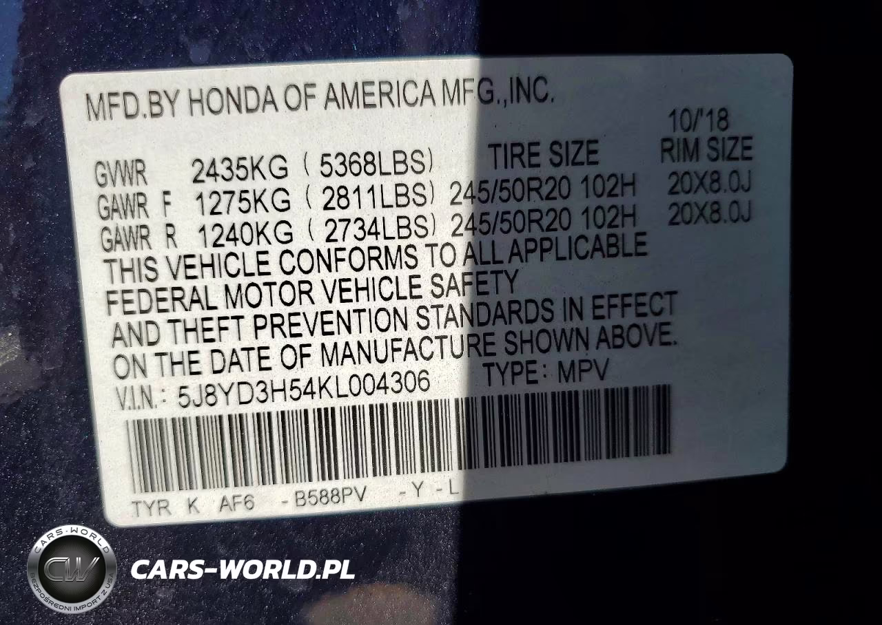 2019 Acura Mdx Technology VIN:5J8YD3H54KL004306 - 13