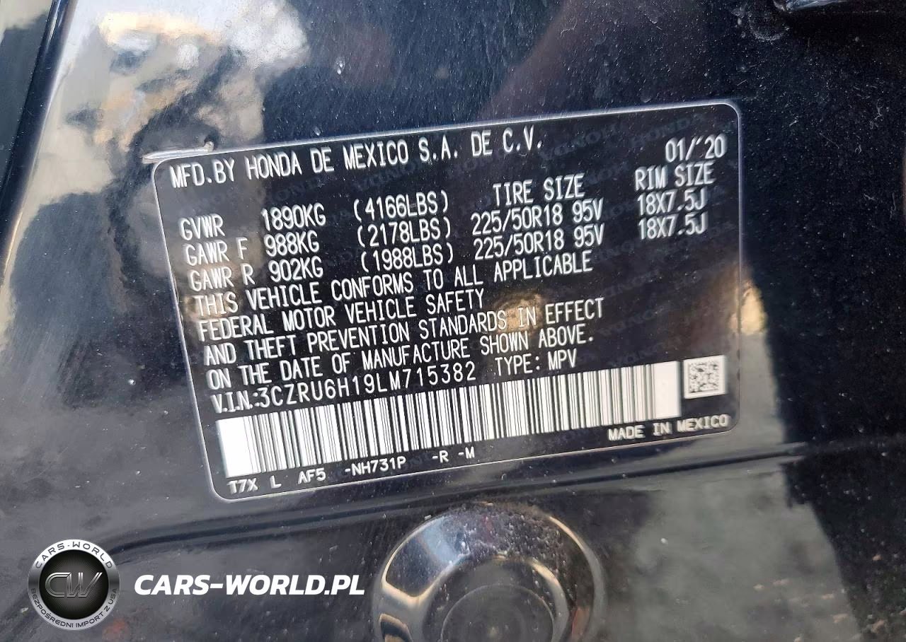2020 Honda Hr-V Sport VIN:3CZRU6H19LM715382 - 14