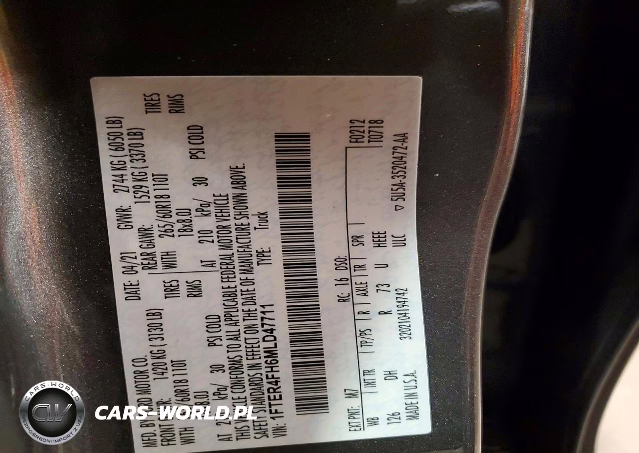 2021 Ford Ranger Xl VIN:1FTER4FH6MLD47711 - 13