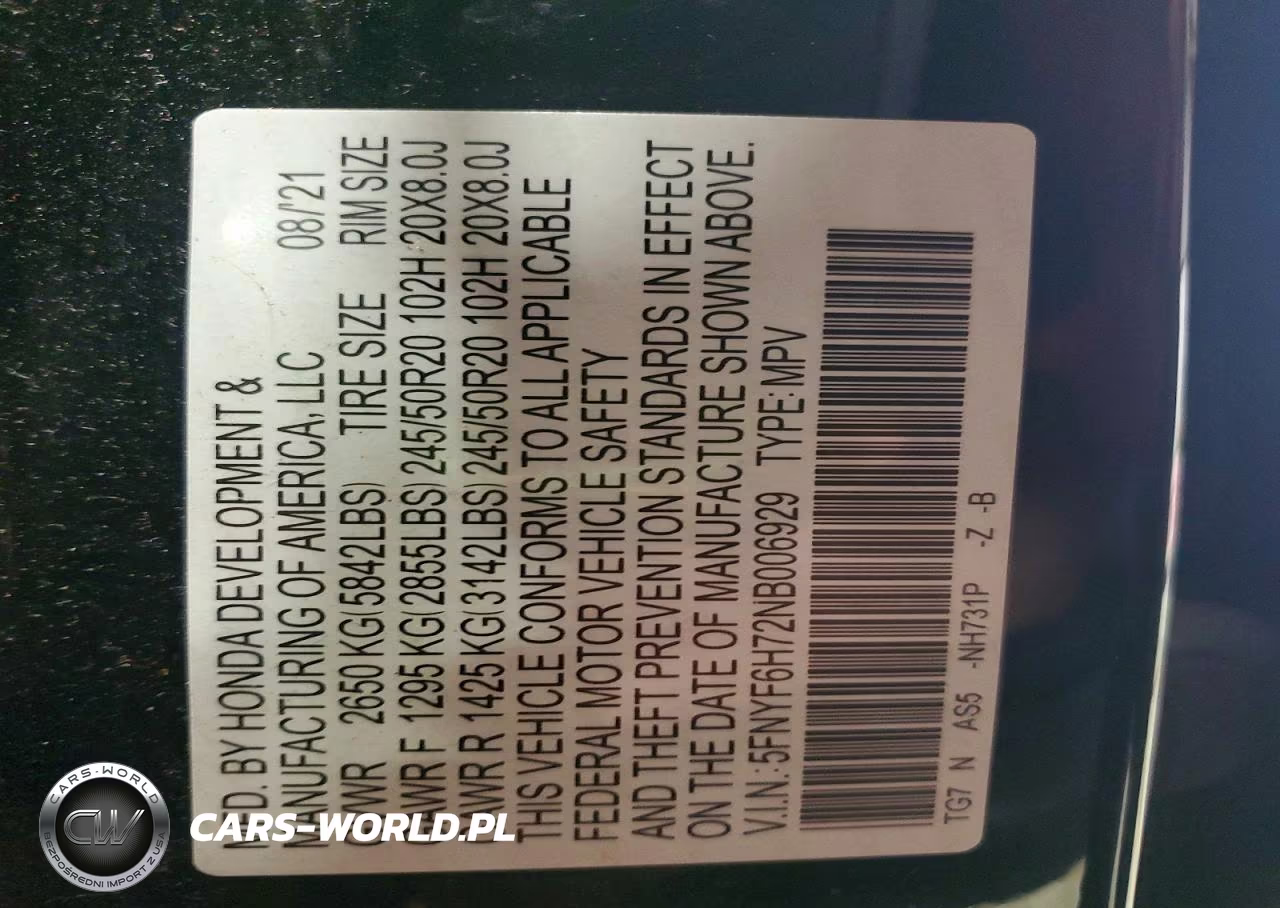2022 Honda Pilot Black VIN:5FNYF6H72NB006929 - 13